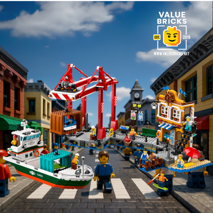 Seaside City Harbor Cargo Ship 60422