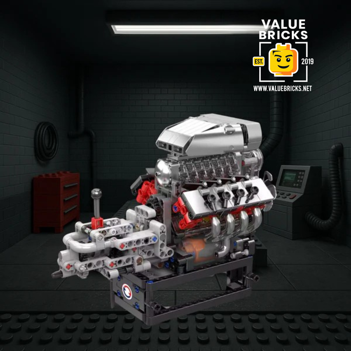 *MOTORIZED* V8 Engine With Gearbox 855